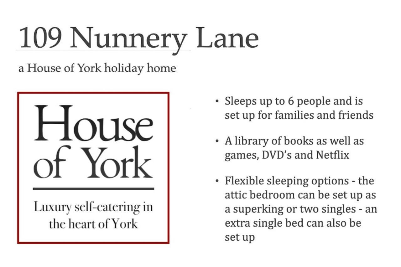 Spencer House & 107 & 109 Nunnery Lane Vila York Exterior foto